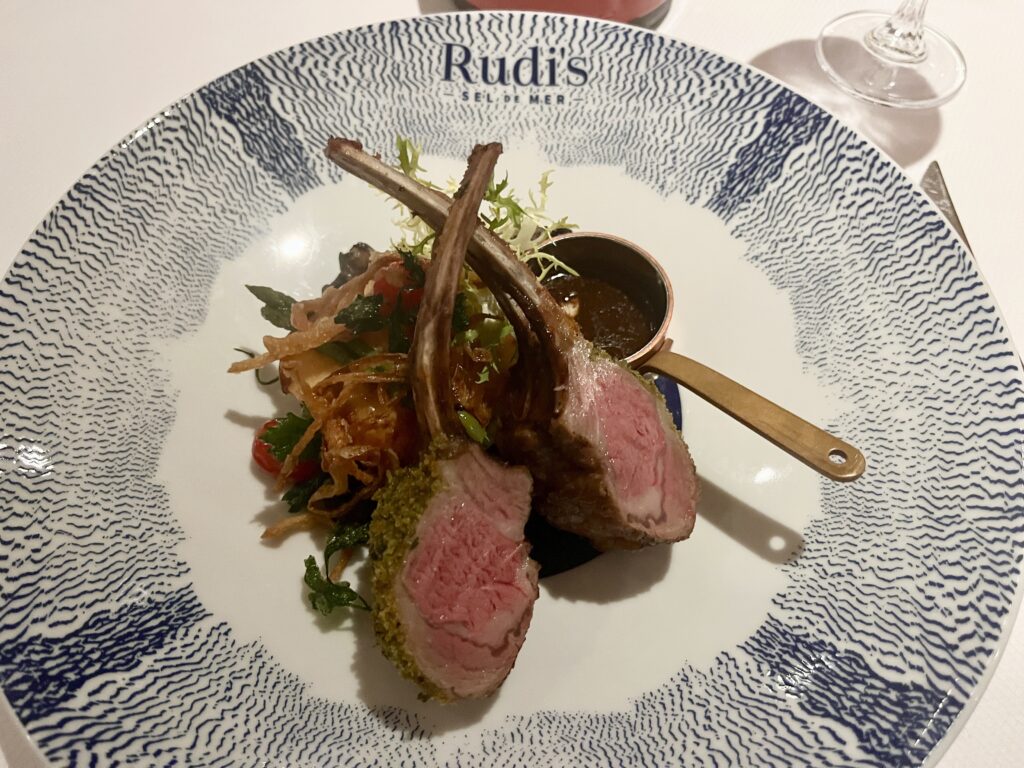 Rack of Lamb from Rudi's Sel de Mer on Holland America Line's Rotterdam