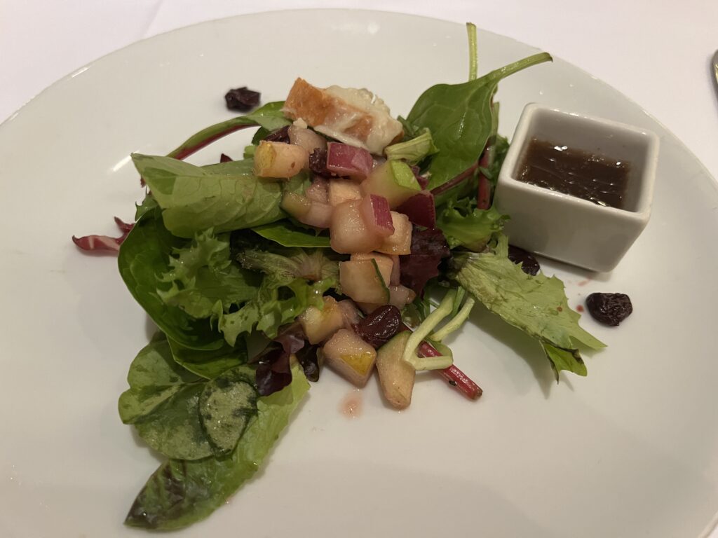 Apple, Pear and Cucumber Salad from the Main Dining Room on Holland America's Rotterdam