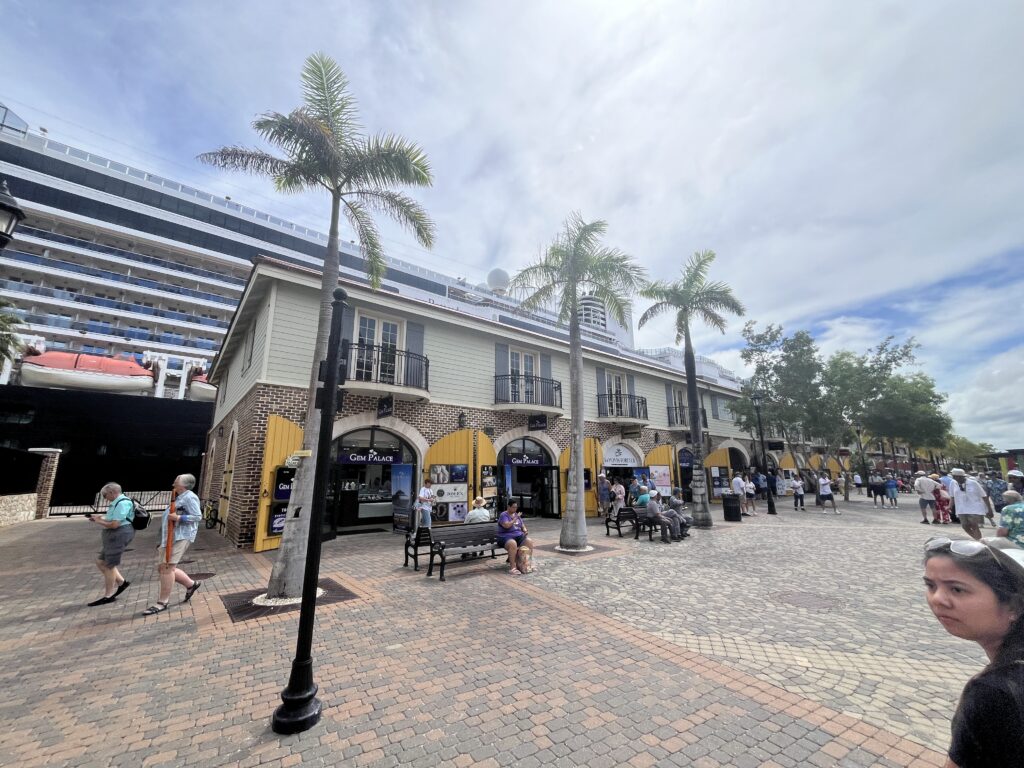 Shopping area at the port in Falmouth, Jamaica