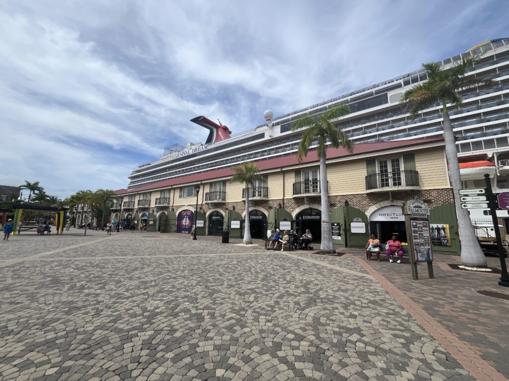 Shopping area at the port in Falmouth, Jamaica