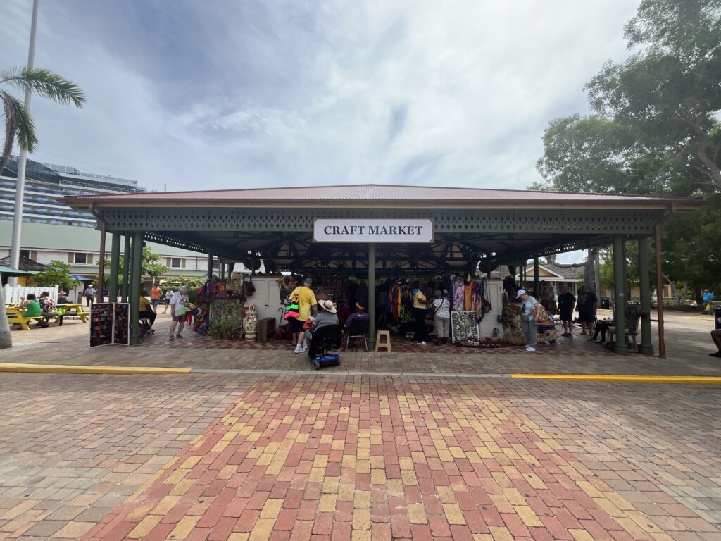 Shopping area at the port in Falmouth, Jamaica