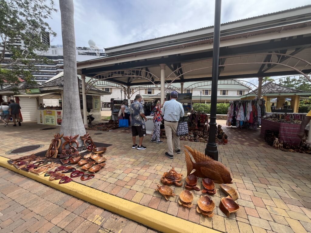 Local merch for sale at the port in Falmouth Jamaica