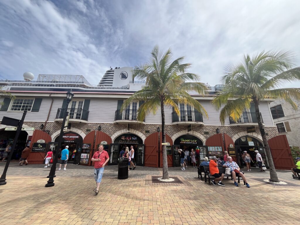 Shopping area at the port in Falmouth, Jamaica