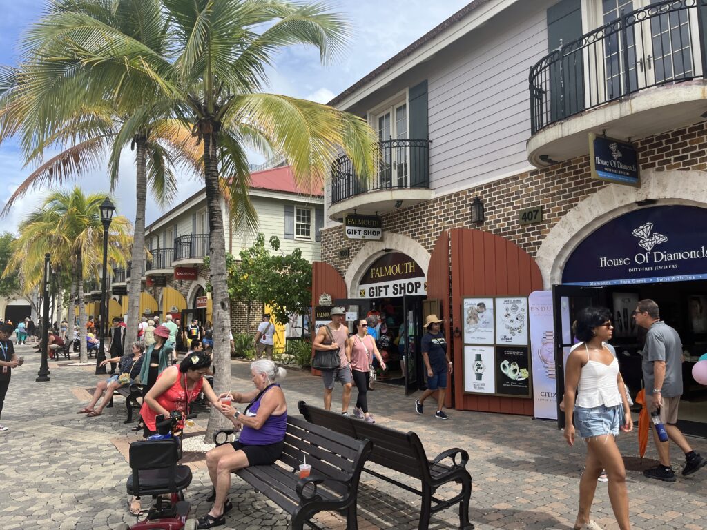 Shopping area at the port in Falmouth, Jamaica