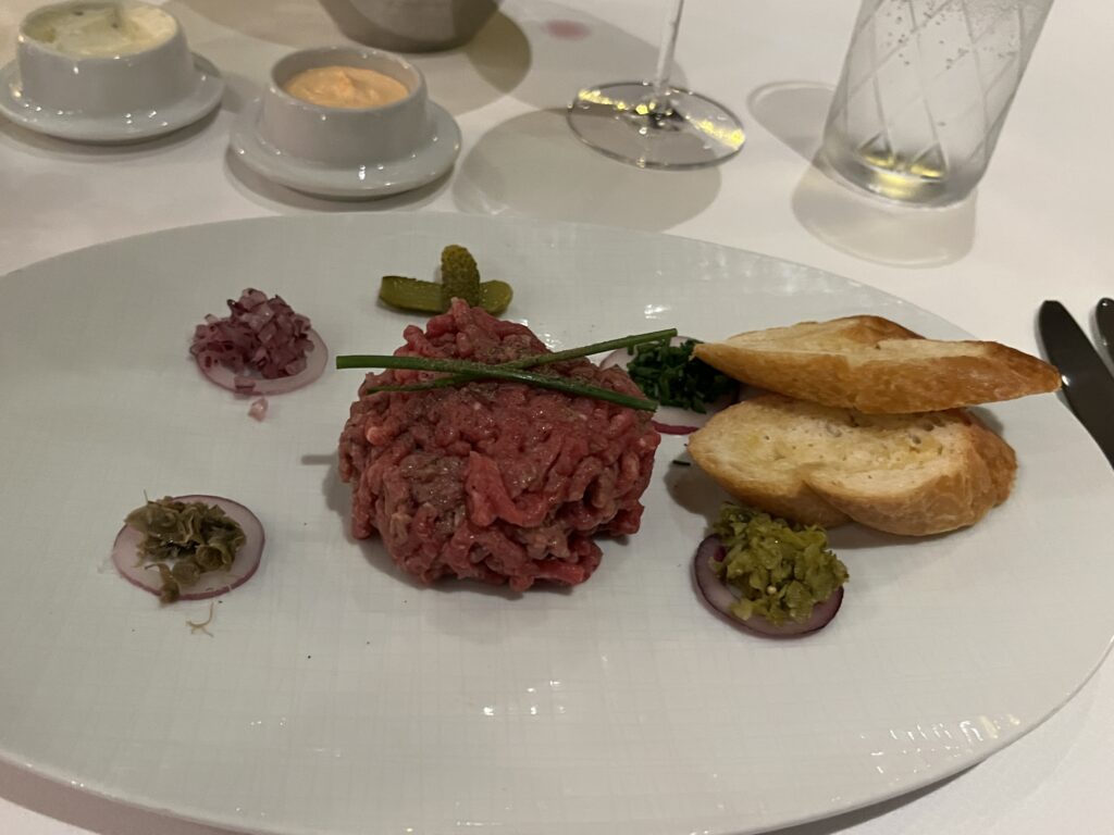 Steak Tartare from Pinnacle Grill on Holland America's Rotterdam