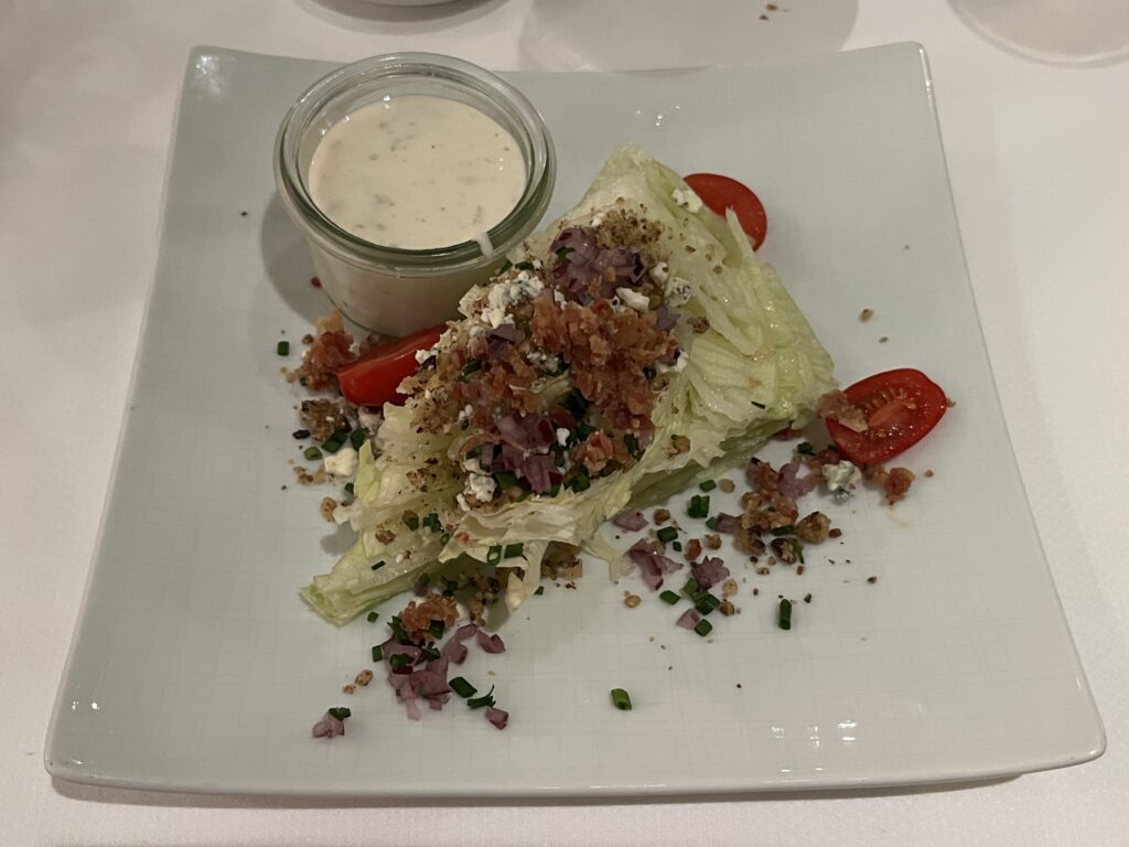 Iceberg Wedge from Pinnacle Grill on Holland America's Rotterdam