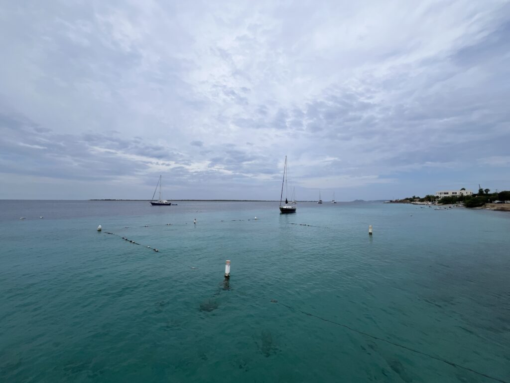 The turquoise waters of Kralendijk, Bonaire