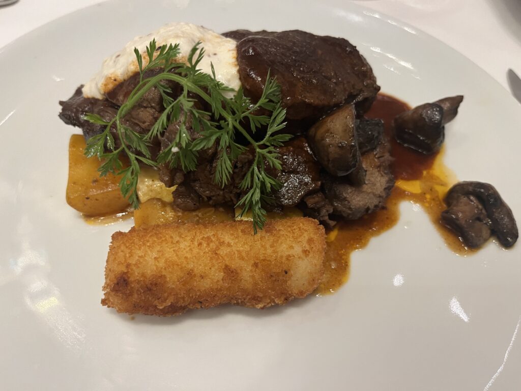 Prime Rib from the main dining room on Holland America's Rotterdam