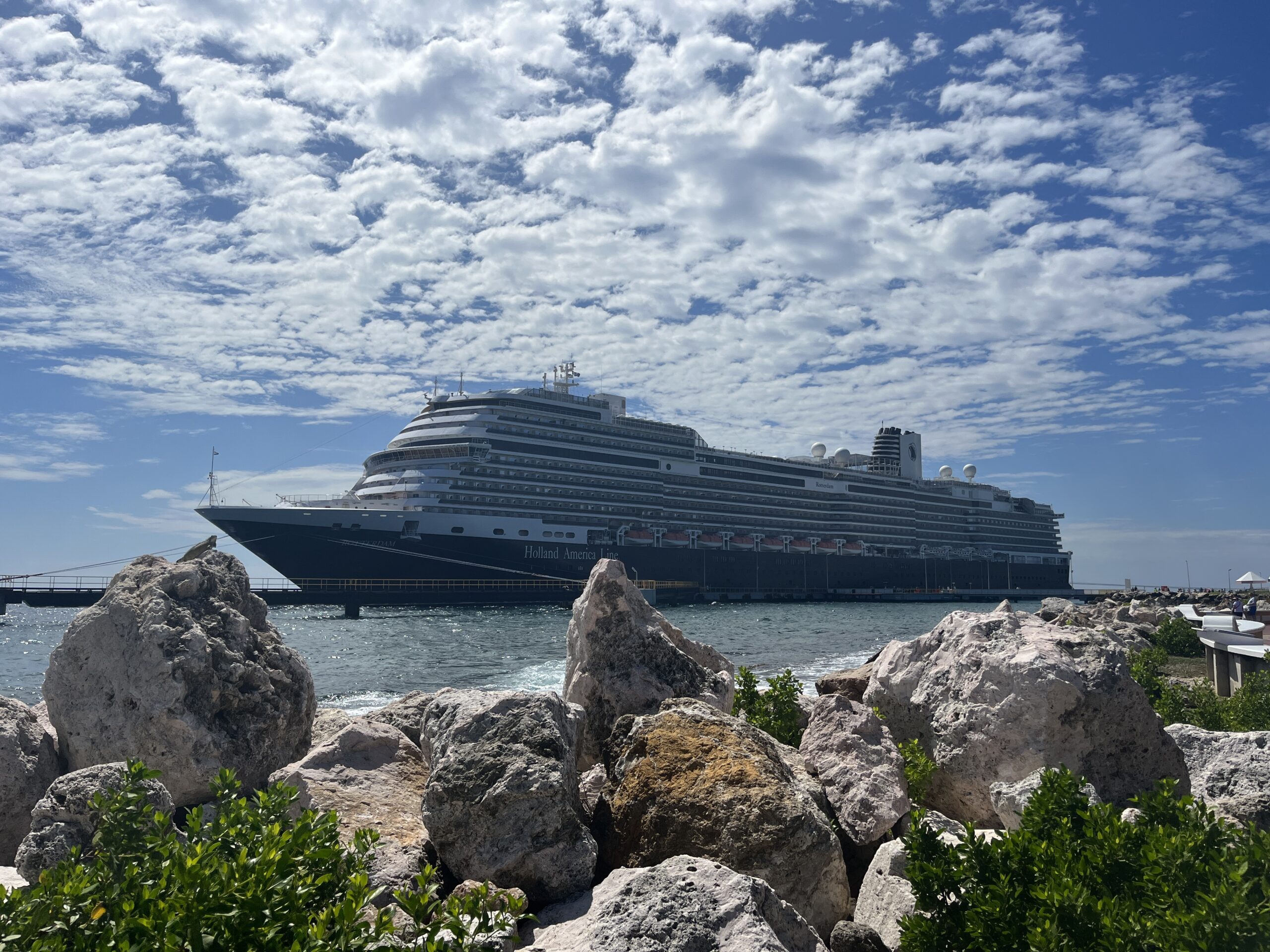 Holland America's Rotterdam docked in Aruba