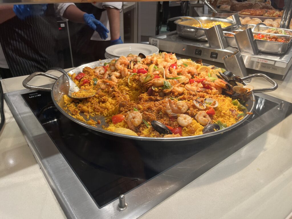 Seafood Paella from the Lido Market on Holland America's Rotterdam