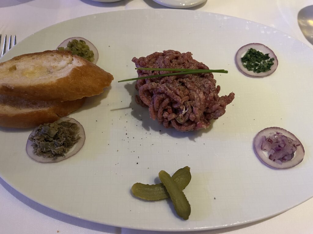 Steak Tartare from Pinnacle Grill on Holland America's Rotterdam