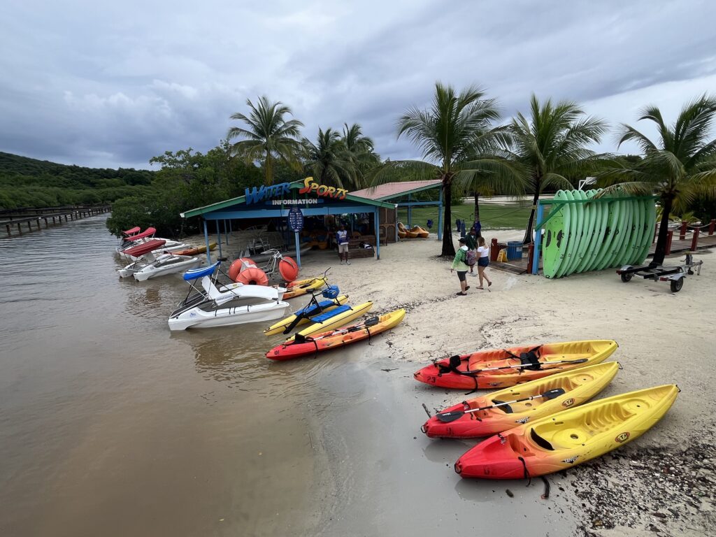 Water sports to rent at Mahogany Bay