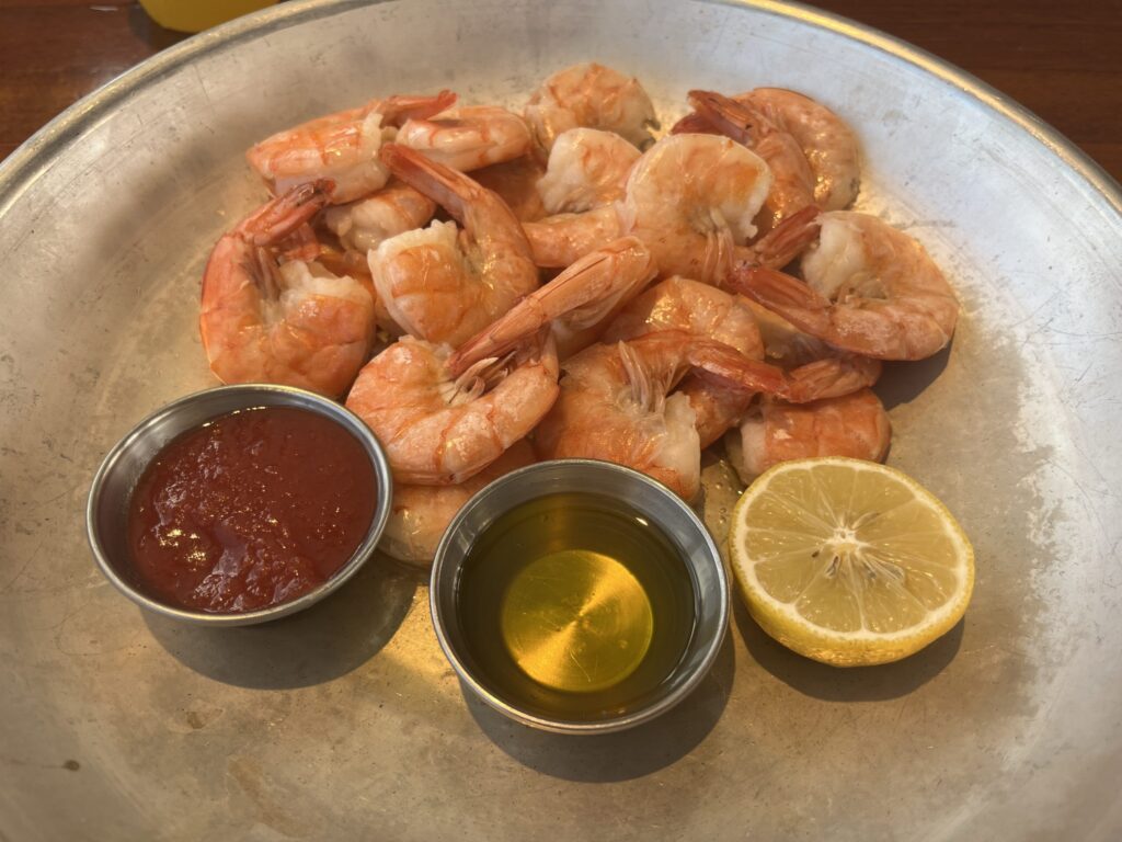 Peel and Eat Shrimp from the Seafood Shack on Carnival's Mardi Gras