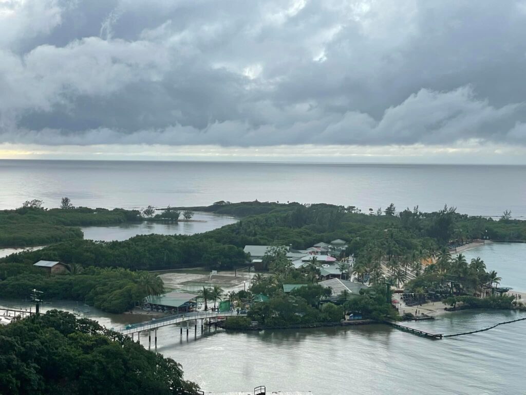 A look at Mahogany Bay from the ship