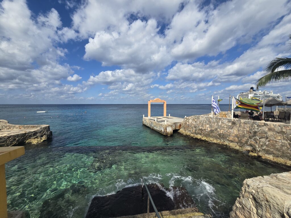 The view from "No Name Bar" in Cozumel, Mexico