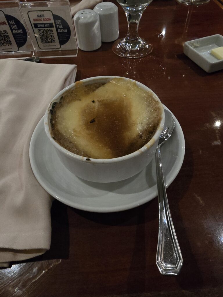 French Onion Soup from the Main Dining Room on Carnival Paradise