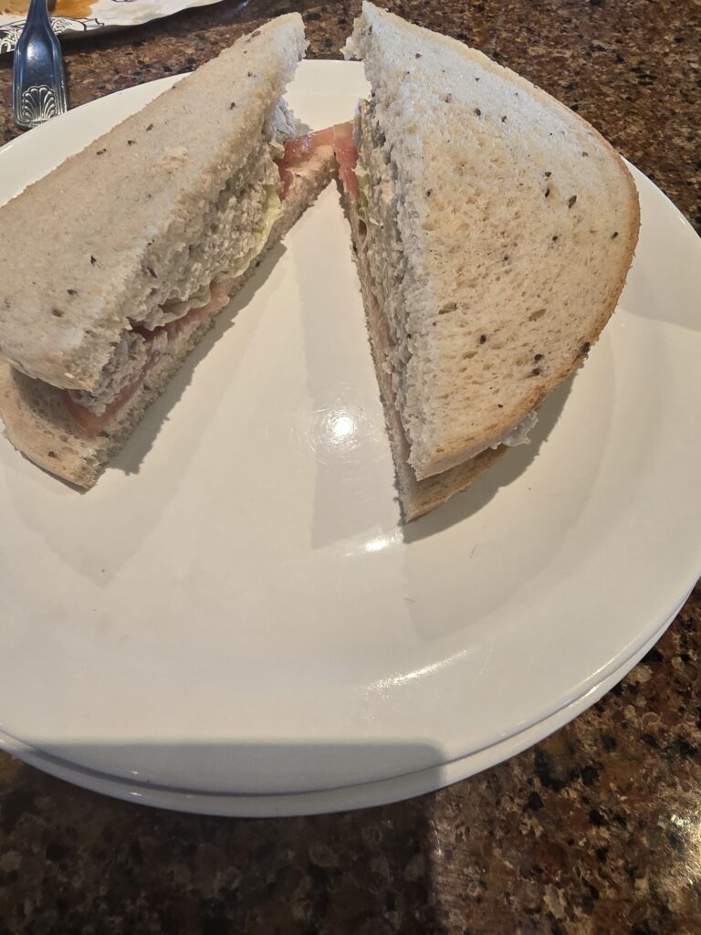 Chicken Salad Sandwich from the Deli on Carnival Paradise