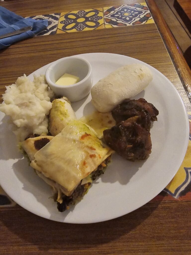 Enchilada from the buffet on Carnival Paradise