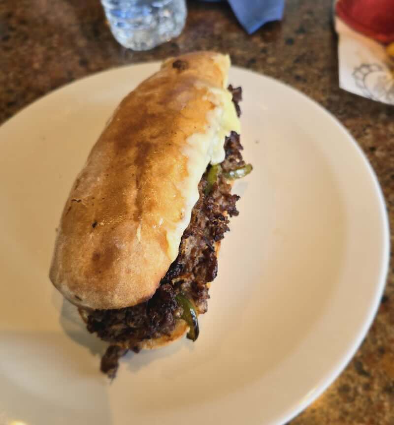 Cheesesteak from the deli on Carnival Paradise