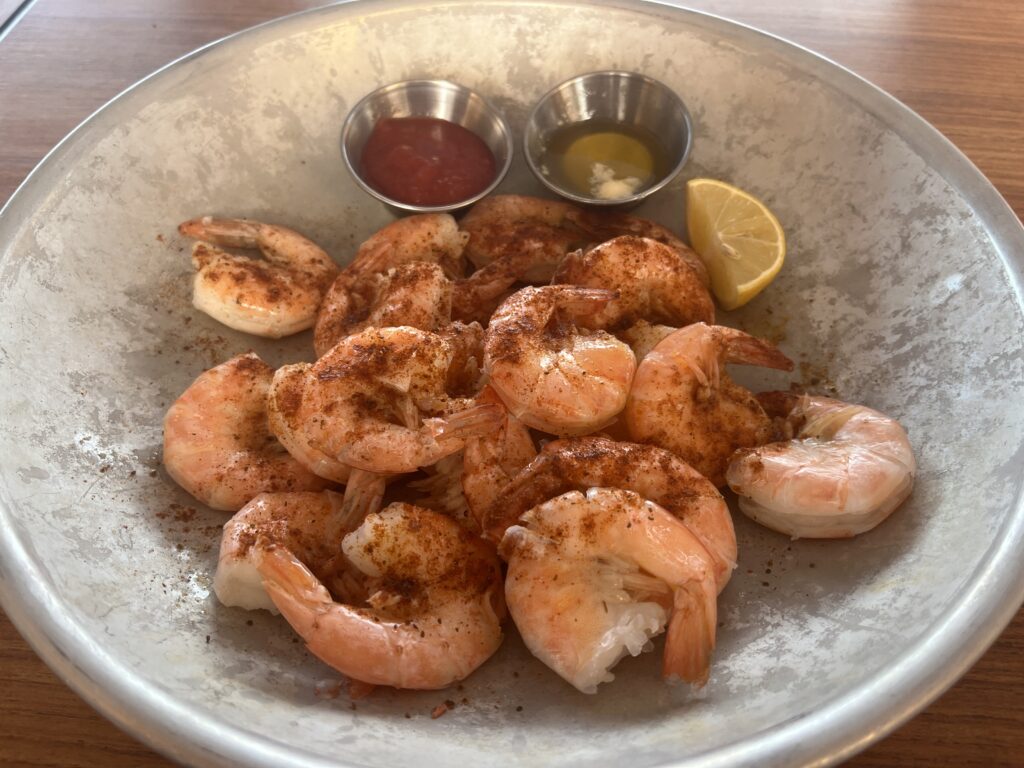 Steamed Shrimp from the Seafood Shack on Carnival Celebration