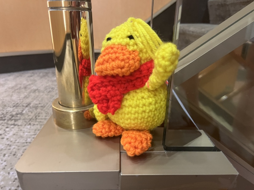 A lot of love was put into creating this handmade duck that travelled all the way from South Dakota!