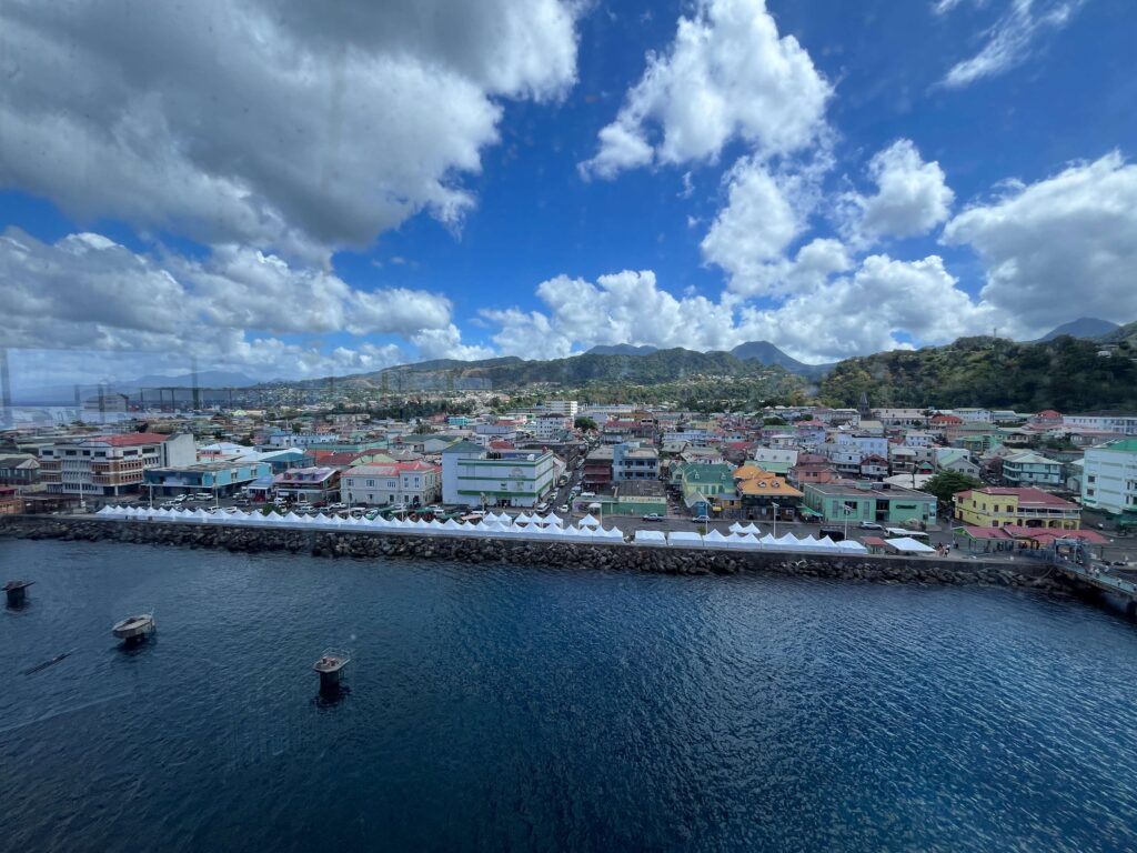 A look at Roseau, Dominica from the ship