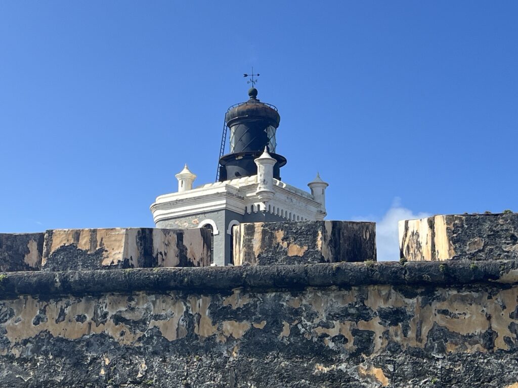 Walking around El Morro in San Juan