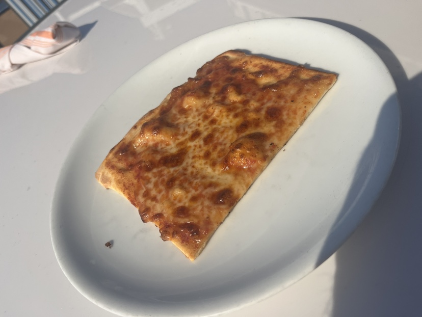 Slice of pizza from New York Pizza on Eurodam