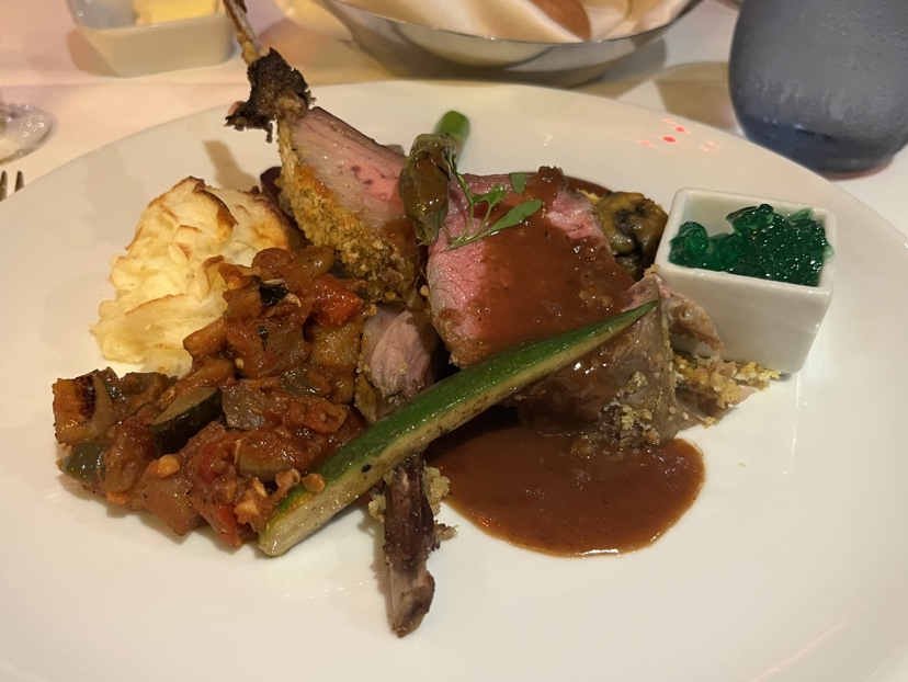 Lamb Chops from the main dining room on Eurodam