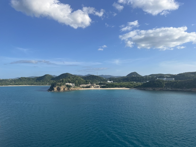 Sailing away from St. John's, Antigua on the Eurodam