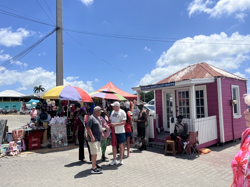 This is the "Welcome Center" at the cruise port in St. John's, Antigua