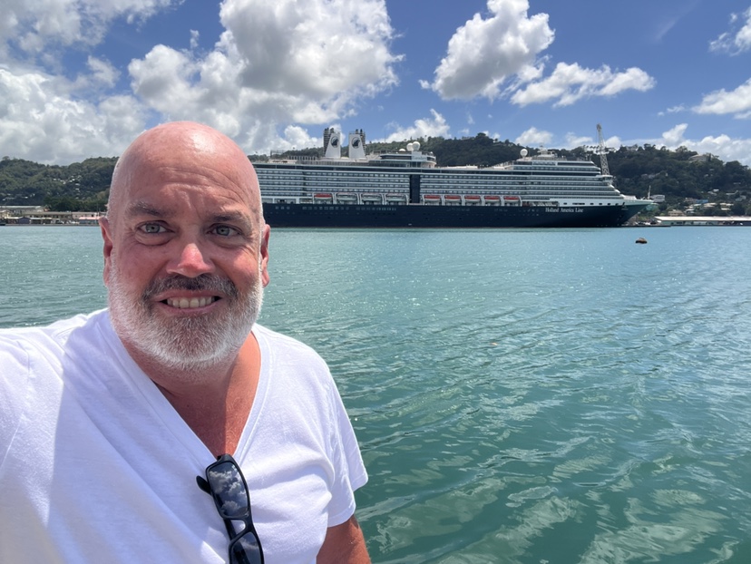 Me and the Eurodam docked in Castries, St. Lucia