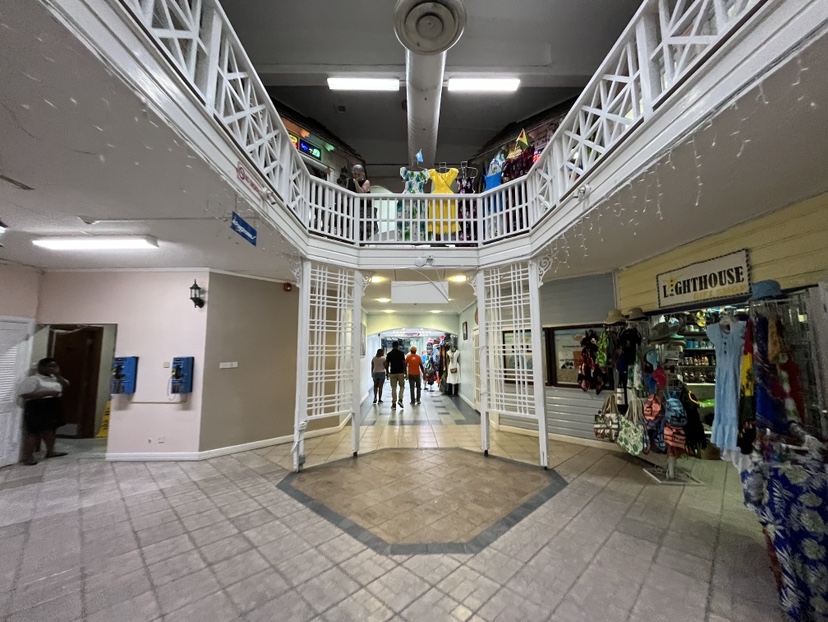 The terminal building at the port in Castries, St. Lucia