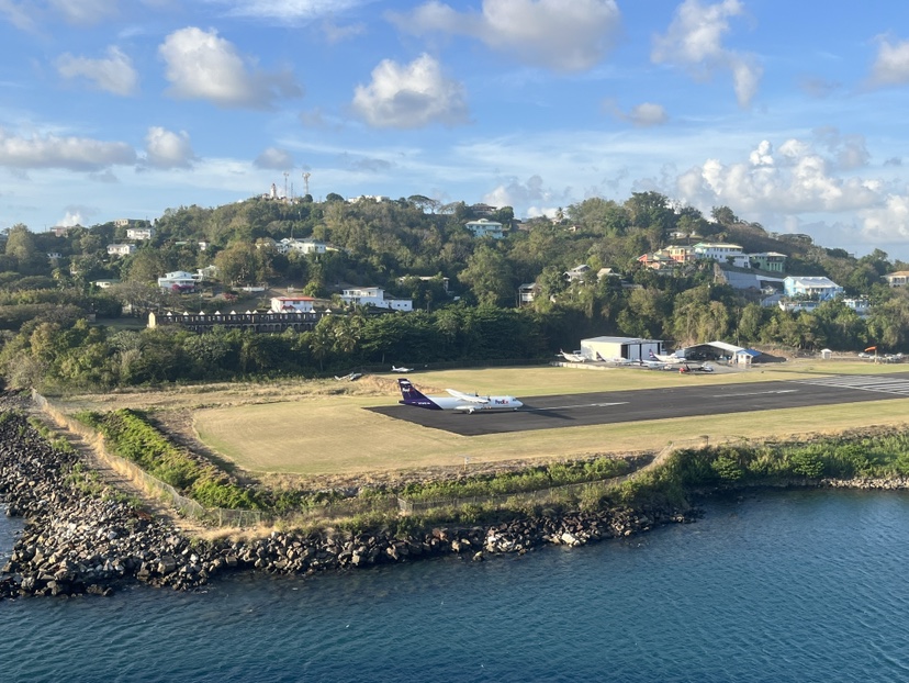 Sailing away from St. Lucia