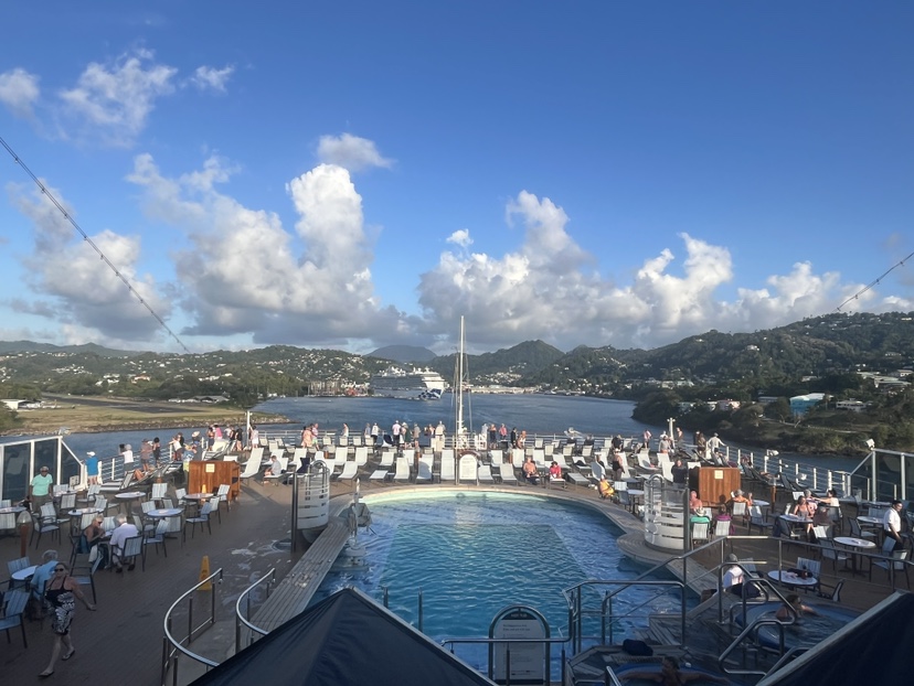 Sailing away from St. Lucia