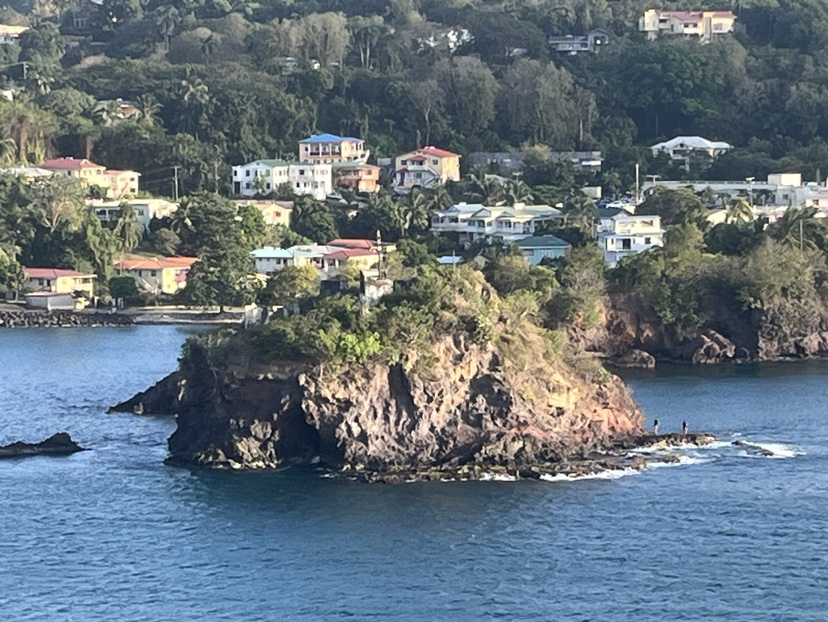 Sailing away from St. Lucia