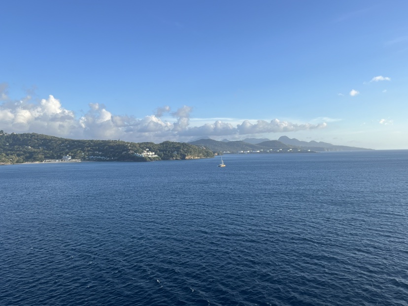 Sailing away from St. Lucia