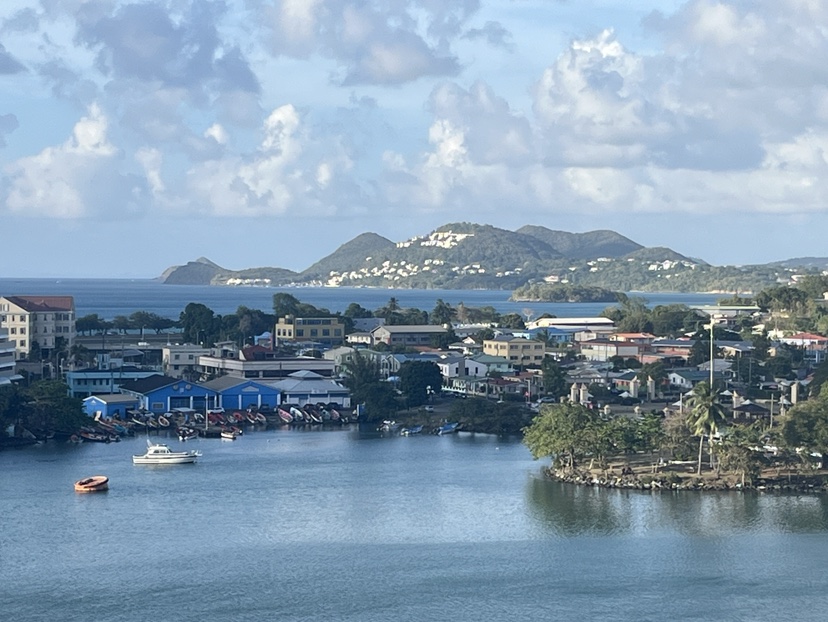 Sailing away from St. Lucia