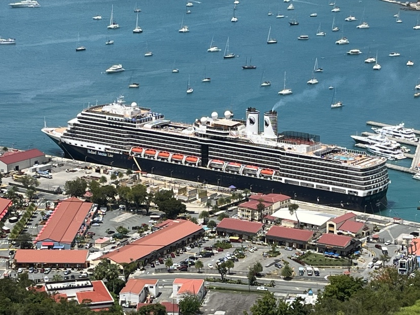 A view of the Eurodam from Paradise Point in St. Thomas