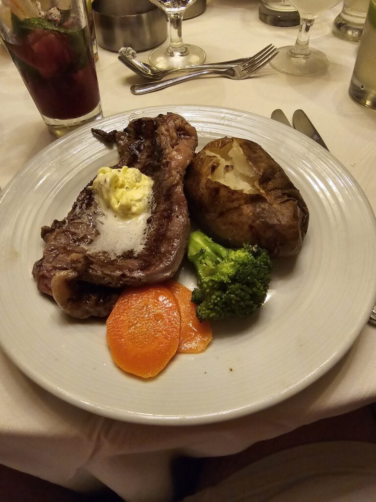 Strip Steak from the main dining room on Independence of the Seas