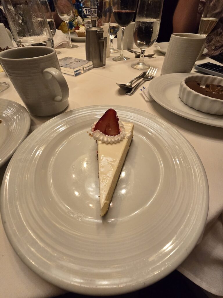 Royal Cheesecake from the main dining room on Independence of the Seas