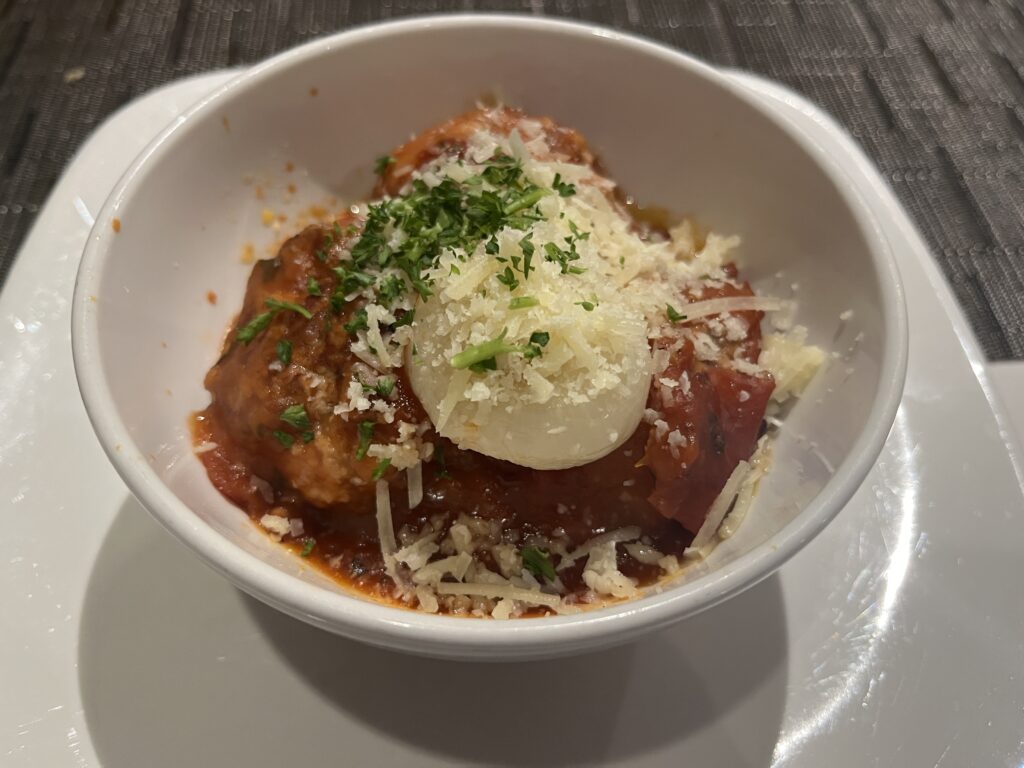 Meatballs from Canaletto on Eurodam