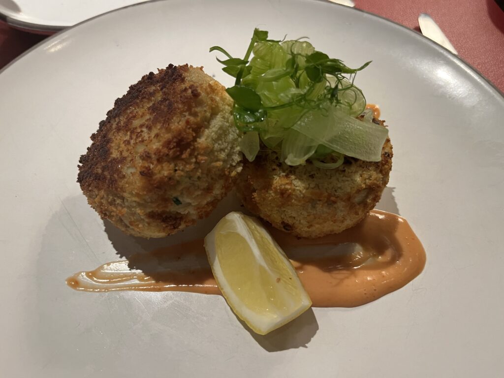 Crab Cakes from Butcher's Cut on MSC Seascape