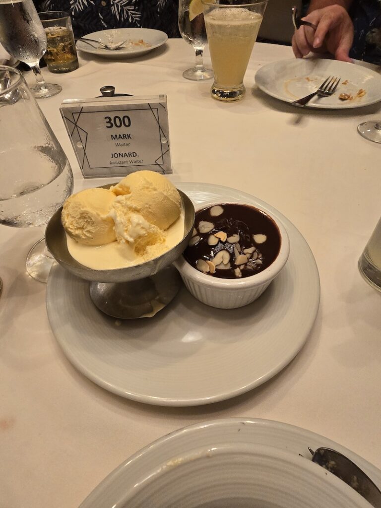 Italian Chocolate Hazelnut Cake from the Main Dining Room on Independence of the Seas