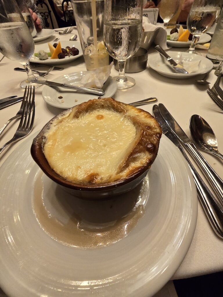 French Onion Soup from the Main Dining Room on Independence of the Seas