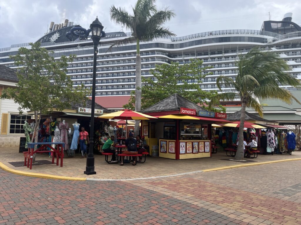 Shopping area inside the port at Falmouth, Jamaica