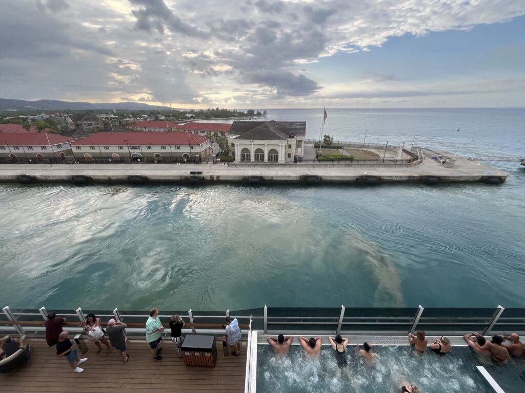 Departing Falmouth, Jamaica on the MSC Seascape