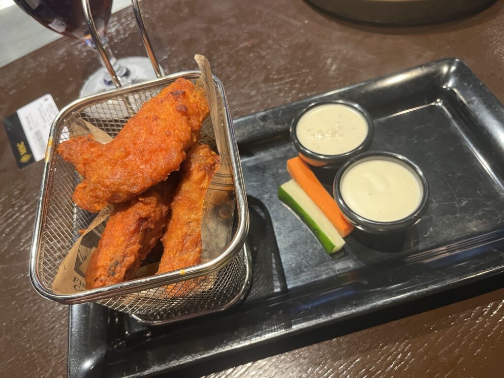 Chicken Wings from the Sports Bar on MSC Seascape