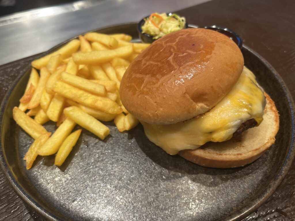 Burger from the Sports Bar on MSC Seascape