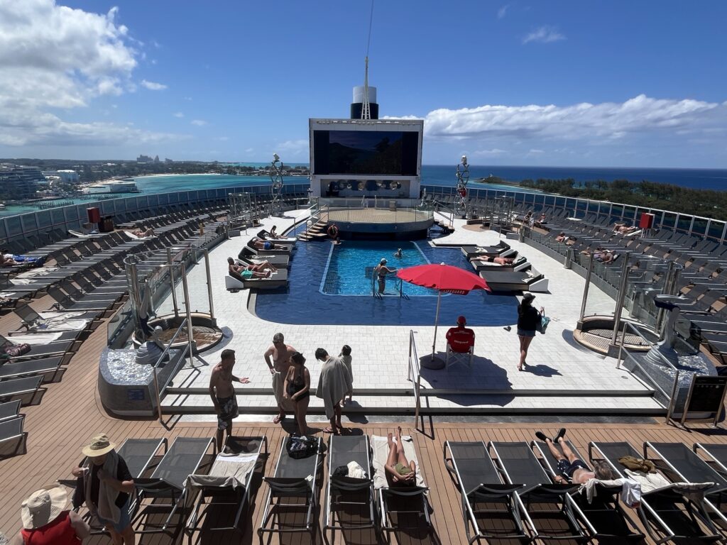 The Marina Pool on Deck 18 of the MSC Seascape